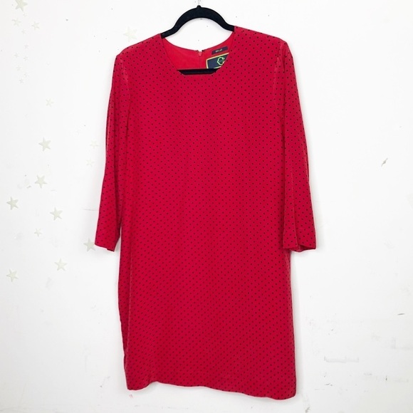 C Wonder Red silk polkadot dress - Picture 7 of 7